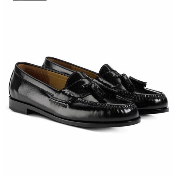 Cole Haan Other - Cole Haan 03506 Black Leather Pinch Tassel Dress Loafers Shoes Mens Size 9.5 E